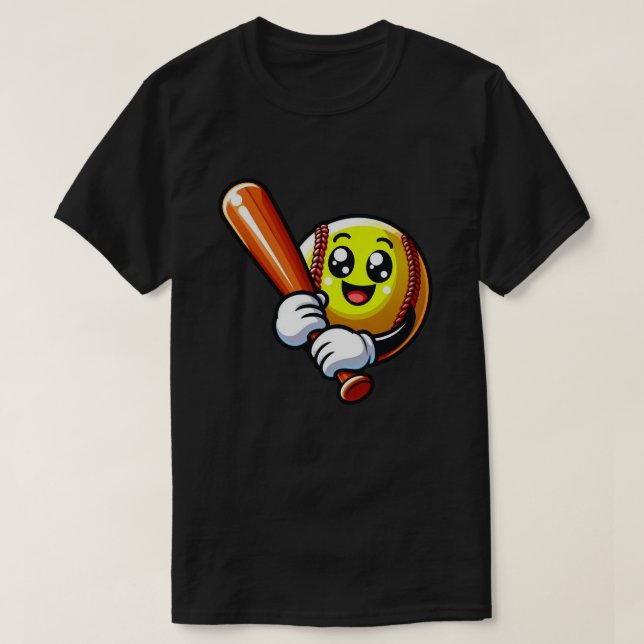 Camiseta Sonrisas de softball: ¡Bateando por diversión! (Diseño del anverso)
