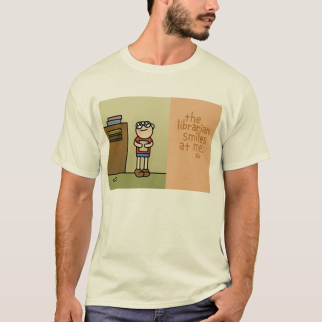 Camiseta sonrisas del bibliotecario (Anverso)