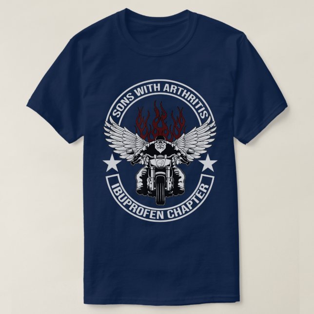 Camiseta Sons with Arthritis Ibuprofen Chapter Motorcycle G (Diseño del anverso)