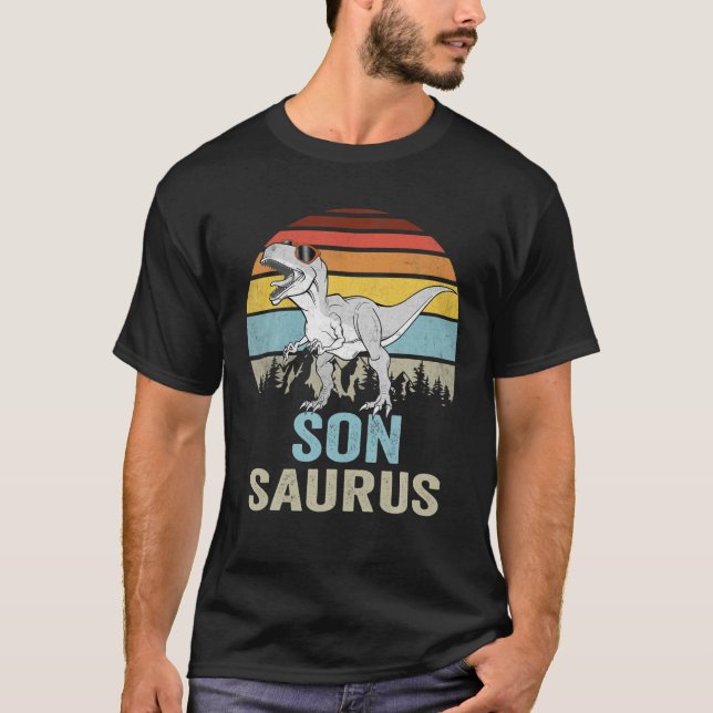 Camiseta Sonsaurus T Rex Dinosaur Son Saurus Family Dinosau (Anverso)