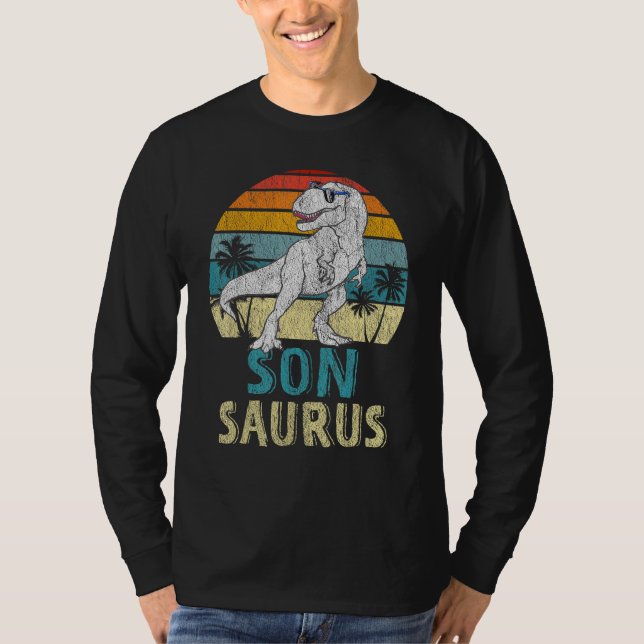 Camiseta Sonsaurus T Rex Dinosaur Son Saurus Family Matchin (Anverso)