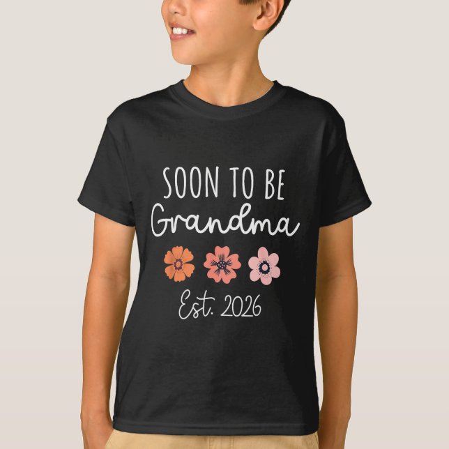 Camiseta Soon To Be Grandma 2026 Pregnancy Announcement Gra (Anverso)