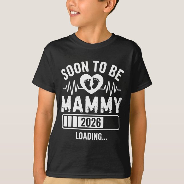 Camiseta Soon To Be Mammy 26 Loading Pregnancy Announcement (Anverso)