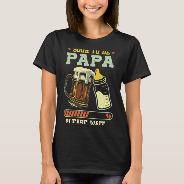 Camiseta Soon To Be Papa Est 2025 Pregnancy Announcement Lo (Anverso)