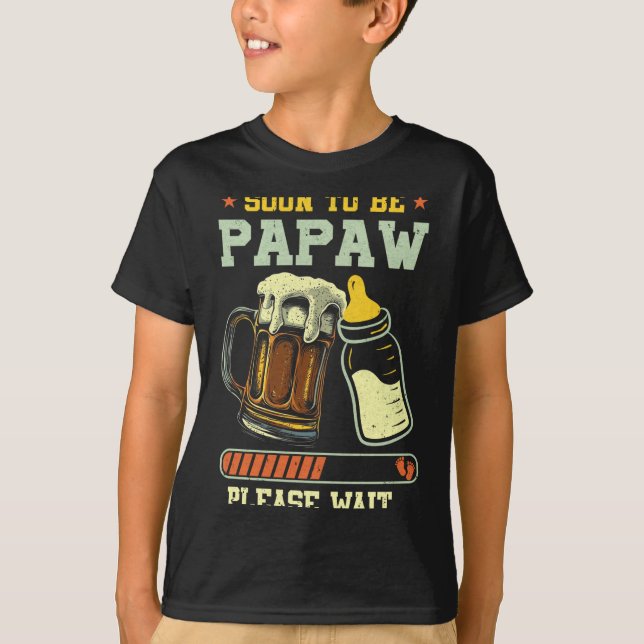 Camiseta Soon To Be Papaw Est 2025 Pregnancy Announcement L (Anverso)