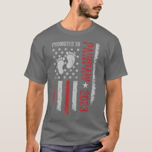 Camiseta Soon to Be Pawpaw New Dad Promoted to Daddy 2023 