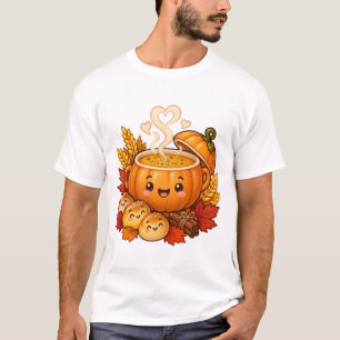 Camiseta Sopa de Calabaza Kawaii Cute Día de Acción de Grac