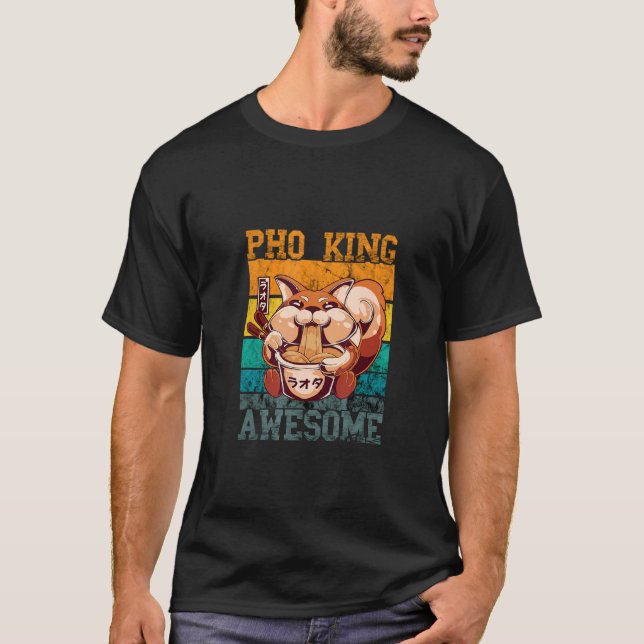 Camiseta Sopa de fideos asiática Pho King Squirrel Pho B (Anverso)