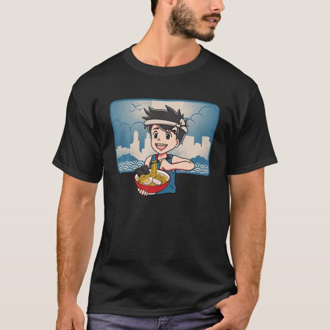 Camiseta Sopa de fideos de Boy Ramen (Anverso)