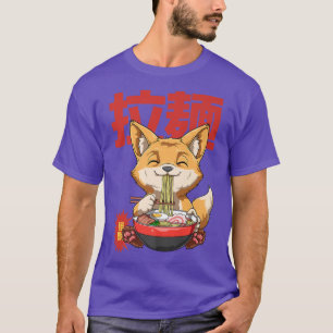Camiseta Sopa de fideos de Fox Ramen Otaku Anime Manga 1556
