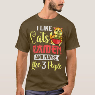 Camiseta Sopa de fideos de pollo de Tazón de Gato de Ramen 