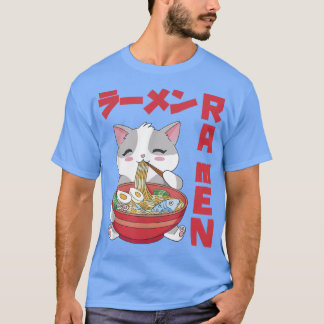 Camiseta Sopa de fideos de Ramen para un gato lindo - Manga