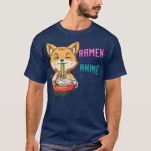 Camiseta Sopa de fideos de zorro de ramen Kawaii Otaku Anim