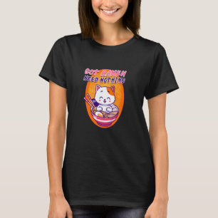 Camiseta Sopa de fideos japonesa Ramen gato tiene Ramen no