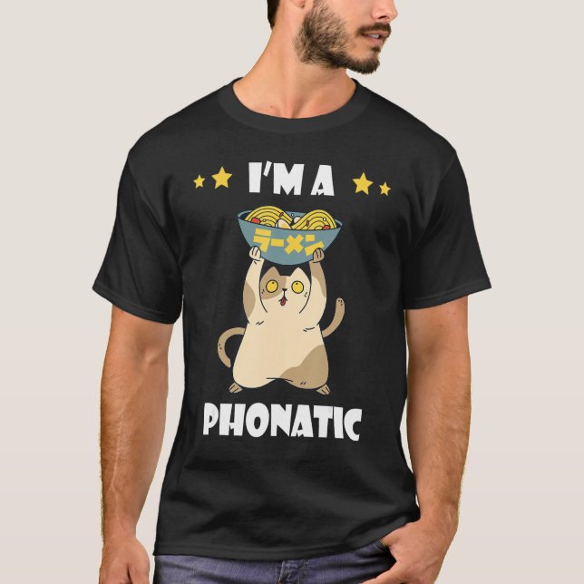 Camiseta Sopa de fideos para gatos de bollo de comida para  (Anverso)