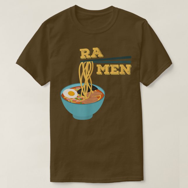 Camiseta Sopa de fideos retro de RAMEN (Diseño del anverso)