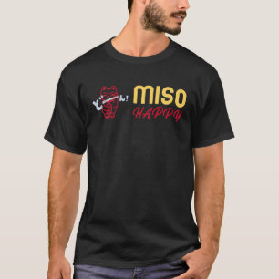 Camiseta Sopa de gatito japonés de gatito dice feliz a miso