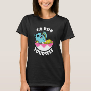 Camiseta Sopa de Pho de fideos de gato asiático de pepino