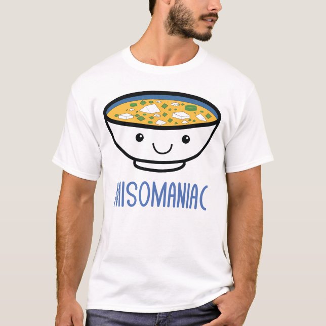 Camiseta Sopa japonesa misomaniaca graciosa, Kawaii Anime (Anverso)
