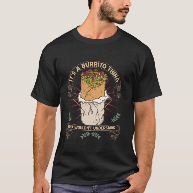 Camiseta Sopa mexicana de comida con burrito para comer (Anverso)