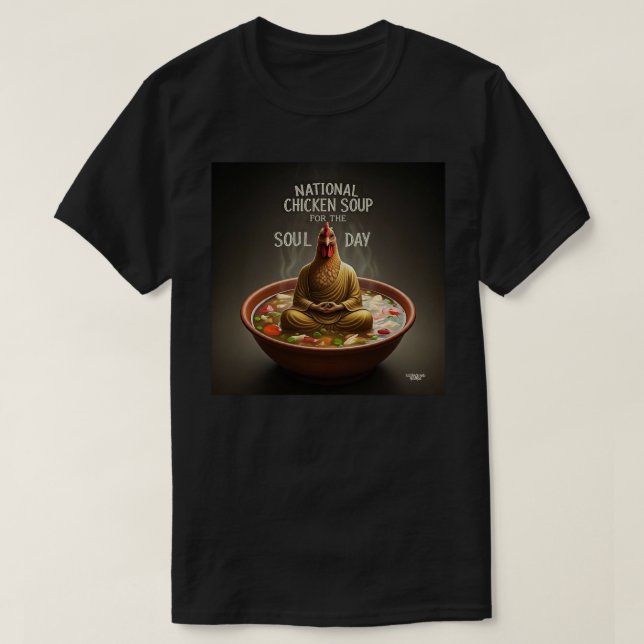 Camiseta Sopa nacional de pollo para el Día del Alma (Diseño del anverso)