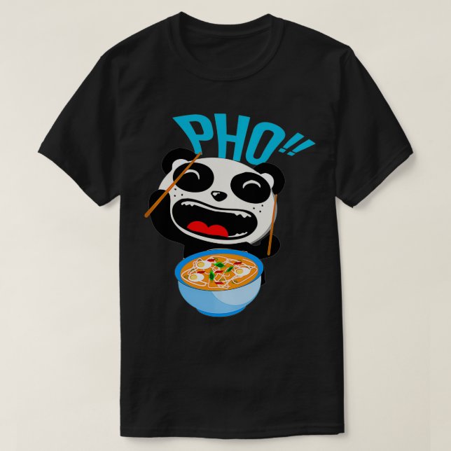 Camiseta Sopa Pho Vietnam Ramen Laughing Panda Asia China (Diseño del anverso)