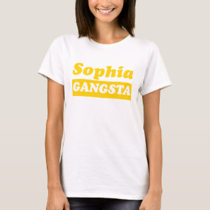 Camiseta Sophia divertido Gangsta de oro