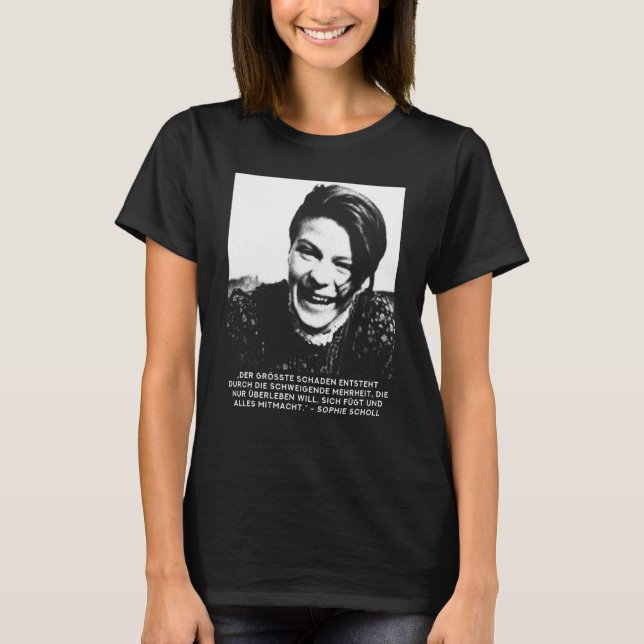 Camiseta Sophie Scholl Freidenker Por La Paz Y La Libertad (Anverso)