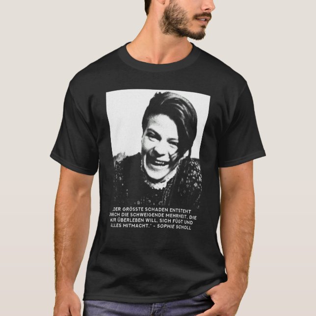 Camiseta Sophie Scholl Freidenker Por La Paz Y La Libertad (Anverso)