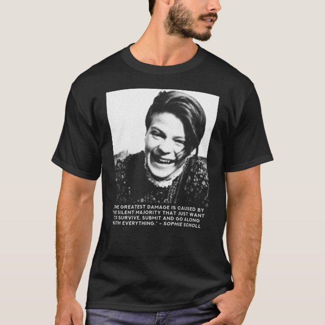 Camiseta Sophie Scholl - Patriota frigeist de FreeThinker (Anverso)