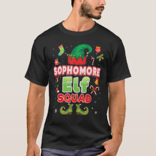 Camiseta Sophomore Elf Navidades Santa Hat Student Te