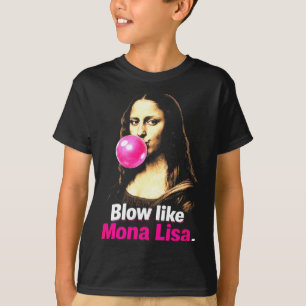 Camiseta Sopla como mona lisa – meme de arte divertido para