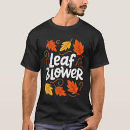 Camiseta Soplador De Hojas Otoño Divertido Parejas