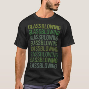 Camiseta Soplador de vidrio de texto verde Glassmith Gaffer
