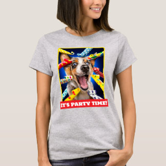 Camiseta Sopladores de fiesta de perro feliz