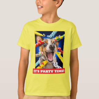 Camiseta Sopladores de fiesta para perros felices
