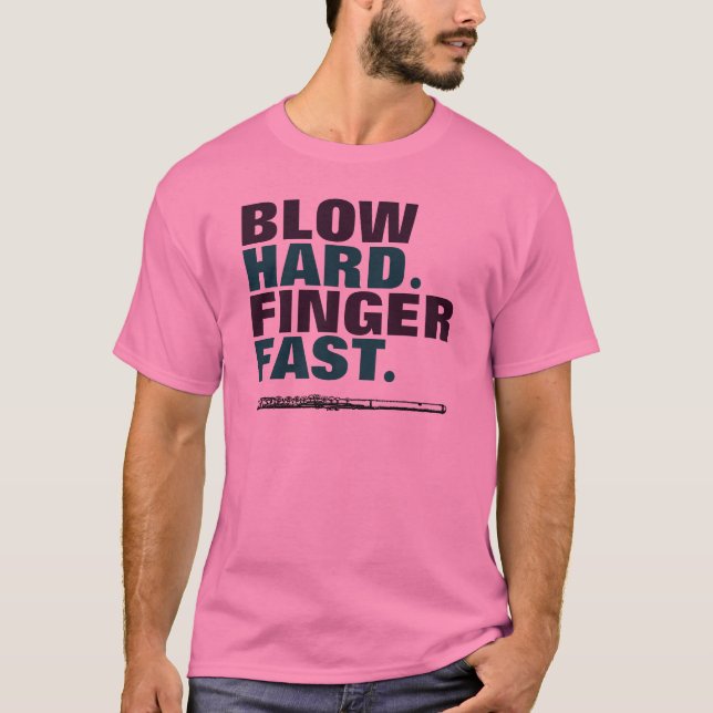 Camiseta Sople la banda rápida de la flauta del dedo duro (Anverso)