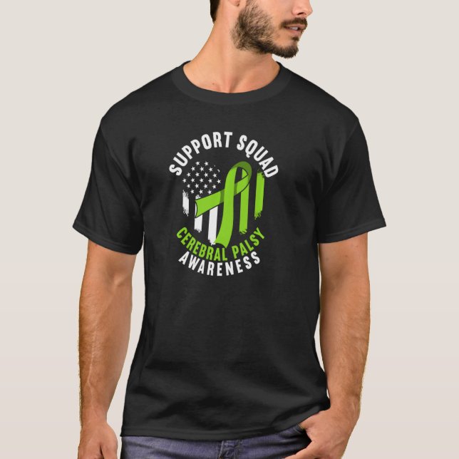 Camiseta Soporte de Awaren de Parálisis Cerebral de Cinta V (Anverso)