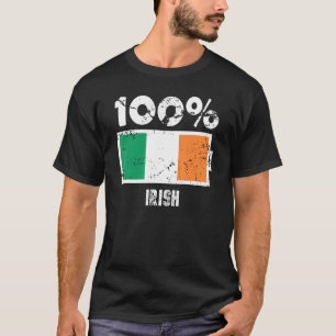 Camiseta Soporte de bandera de Irlanda 100 Batería irlandes