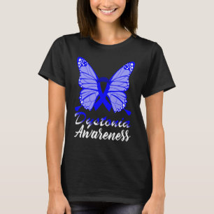 Camiseta Soporte de cinta azul para la mariposa de la Disto