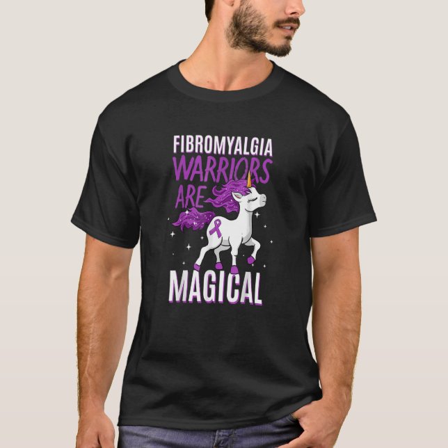 Camiseta Soporte de cinta morada fibromialgia mágica unicor (Anverso)