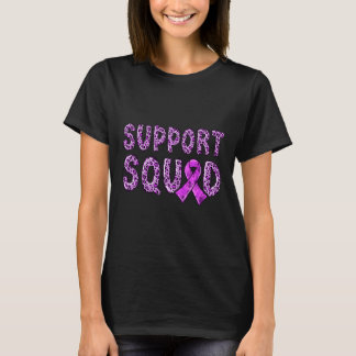 Camiseta Soporte de impresión de leopardo de la cinta púrpu