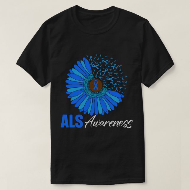 Camiseta Soporte de la cinta de concientización del ALS de  (Diseño del anverso)