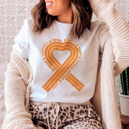 Camiseta Soporte de la cinta del Naranja de sensibilización