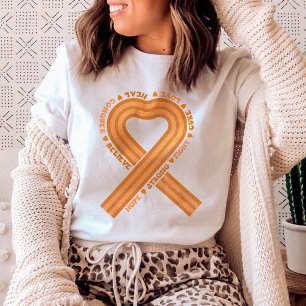 Camiseta Soporte de la cinta del Naranja de sensibilización