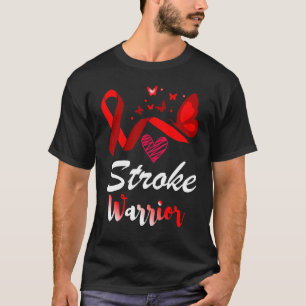 Camiseta Soporte de la cinta roja de mariposa de mariposa d