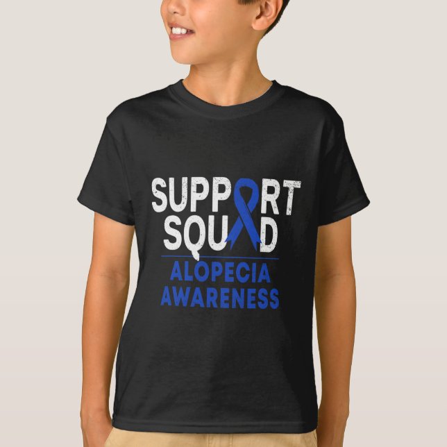 Camiseta Soporte de la Conciencia de Alopecia Escuadrón de  (Anverso)