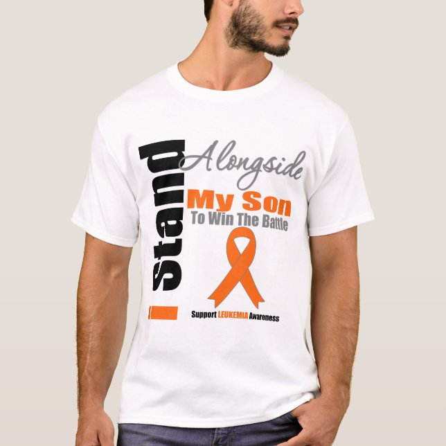 Camiseta Soporte de la leucemia I junto a mi hijo (Anverso)
