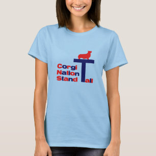 Camiseta Soporte de la nación del Corgi alto