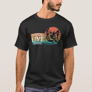 Camiseta Soporte de música en vivo Funny Soporte de música 